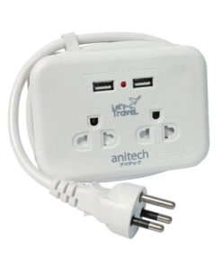 Alternative view of Anitech ปลั๊กไฟมาตรฐาน มอก. 2 ช่องเสียบ 2 USB H9022