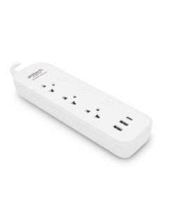 Alternative view of Anitech ปลั๊กไฟ 3 ช่อง 3 สวิตซ์ 2 USB 1 USB-C สาย 3 เมตร  รุ่น H5333-WH