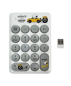 Anitech X Snoopy 3 คีย์บอร์ดตัวเลขไร้สาย รุ่น SNP-N187 ระยะการเชื่อมต่อสูงสุด 10 เมตร