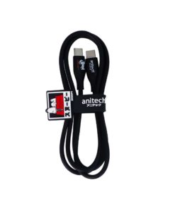 AnitechXSnoopy3 สายชาร์จโทรศัพท์ Type-C to Type-C รุ่น SNP-C001-BK กำลังไฟ 60w ความยาวสาย : 1 เมตร