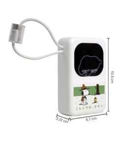 Alternative view of Anitech x Snoopy แบตสำรอง 20000mAh รุ่น PB20-B-WH หน้าจอดิจิทัลแสดงระดับแบตเตอรี่