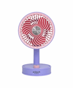 Anitech พัดลมพกพา SMF04-PI ปรับหงายขึ้นได้ 90 องศา ใช้งานประมาณ 3 - 5 ชั่วโมง