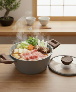 Alternative view of Anitech หม้อพร้อมฝาแก้ว รุ่น CW-CR201 ด้านนอกเคลือบซิลิโคน เก็บความร้อนดี และช่วยให้ความร้อนกระจายตัวสม่ำเสมอ