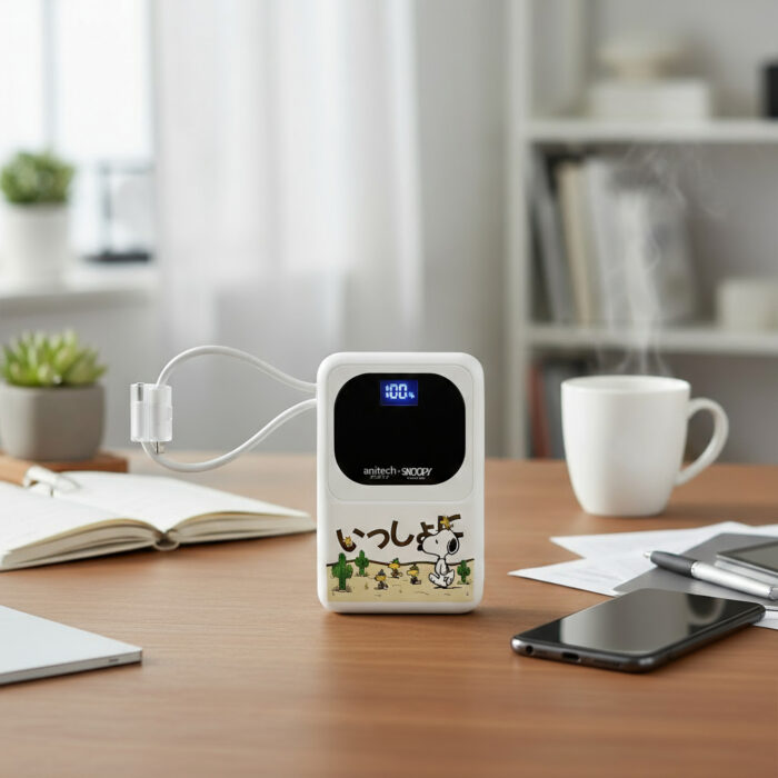 Snoopy Monitor Tech Anitech x Snoopy แบตสำรอง 10000mAh รุ่น PB10-B หน้าจอดิจิทัลแสดงระดับ ...