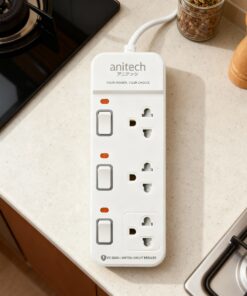 Alternative view of Anitech ปลั๊กไฟ รุ่น H2233-PRO Power Strip 3 Sockets 3 Switchs 10A 2200W 3M