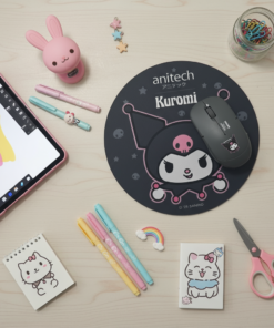 Alternative view of Anitech X Sanrio ชุดคอมโบเซ็ตเม้าส์ไร้สาย+แผ่นรองเม้าส์เม้าส์ไร้สาย รุ่น KU-WMP01-BK
