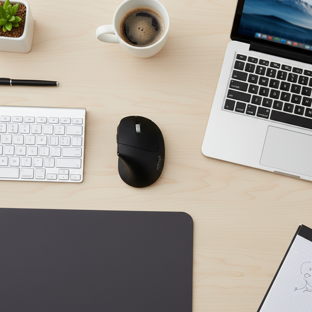 Anitech Dual Function Mouse W230-BK Ergonomic design - Image 2