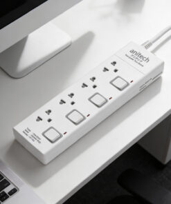 Alternative view of Anitech ปลั๊กไฟ 4 ช่อง 4 สวิตช์ รุ่น H7154-WH กำลังไฟ 3500 วัตต์ สายยาว 5 เมตร