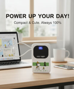 Alternative view of Anitech x Snoopy แบตสำรอง 20000mAh รุ่น PB20-B-WH หน้าจอดิจิทัลแสดงระดับแบตเตอรี่