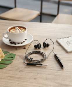 Alternative view of Anitech EarPhone with Microphone EP25-BK