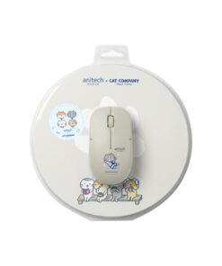Anitech ชุดคอมโบเซ็ตเม้าส์ไร้สาย+แผ่นรองเม้าส์เม้าส์ไร้สาย รุ่น  CAT-WMP01-GY DPI: 1200 เชื่อมแบบ USB