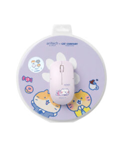 Anitech ชุดคอมโบเซ็ตเม้าส์ไร้สาย+แผ่นรองเม้าส์เม้าส์ไร้สาย รุ่น CAT-WMP01-PU DPI: 1200 เชื่อมแบบ USB