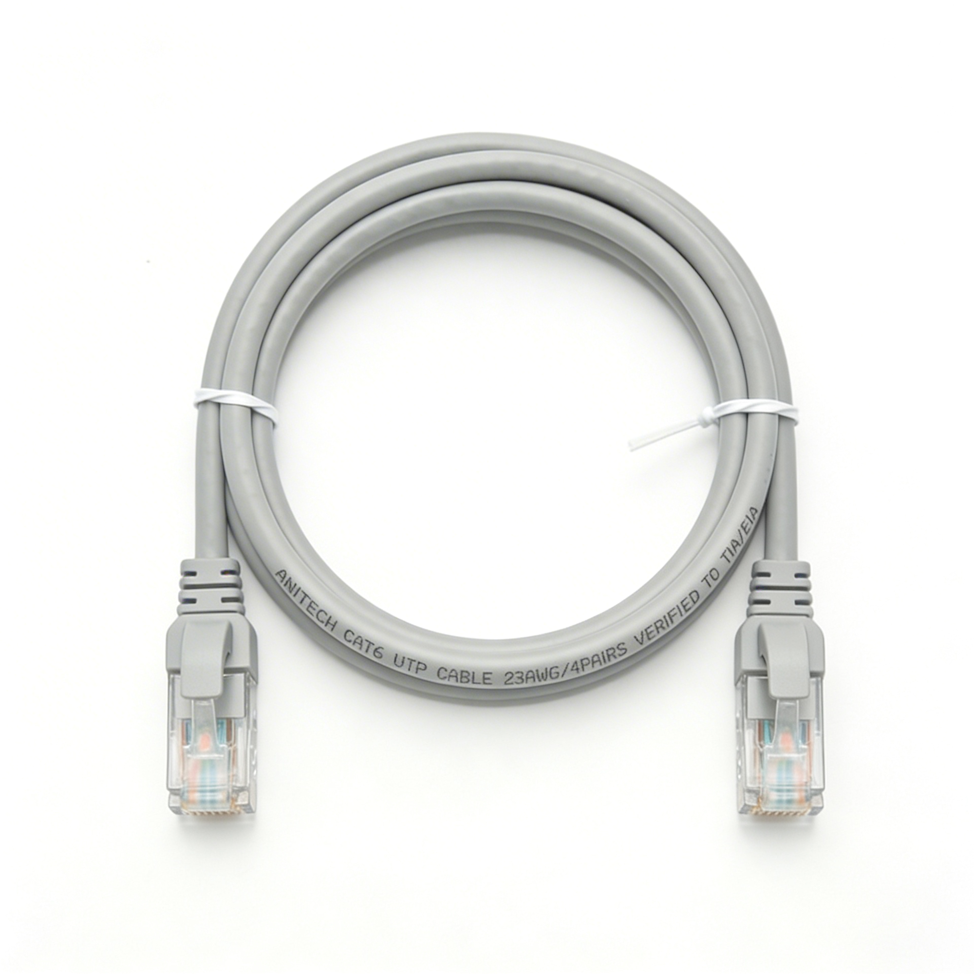 Anitech สาย LAN Ethernet Cat 6 UTP รุ่น EL06-2M สายทองแดงแท้ รองรับ Gigabit 1000Mbps