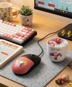 Alternative view of Anitech X Snoopy4 เมาส์มีสาย คลิกเงียบ 1200 DPI USB A-C รุ่น SNP-A552-BK