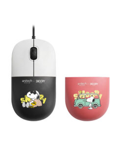 Anitech X Snoopy4 เมาส์มีสาย คลิกเงียบ 1200 DPI USB A-C รุ่น SNP-A552-WH