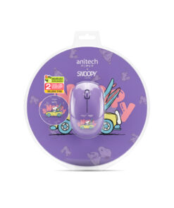 Anitech X Snoopy4 ชุดคอมโบเซ็ตเม้าส์ไร้สาย+แผ่นรองเม้าส์ SNP-WMP01-PU