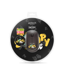 Anitech X Snoopy4 ชุดคอมโบเซ็ตเม้าส์ไร้สาย+แผ่นรองเม้าส์ SNP-WMP01-BK