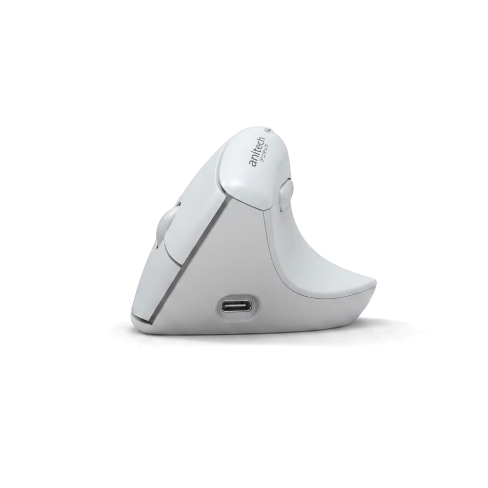 Anitech เมาส์เพื่อสุขภาพไร้สาย รุ่น W241-WH เชื่อมต่อด้วย USB-A, 2.4G และ บูลธูท - Image 3