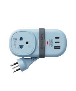 Anitech ปลั๊กไฟ รุ่น H9313-BL 1 ช่องเสียบ USB 2 ช่อง กำลังไฟสูงสุด 2200W สายยาว 1.2 ม.
