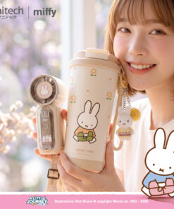 Alternative view of anitech | miffy Set พัดลมพกพาและแก้วน้ำ MF-TFSET-IV พัดลมใช้งานต่อเนื่องประมาณ 3–4 ชั่วโมง แก้วน้ำ โครงสร้างสเตนเลส 2 ชั้น