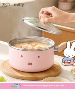 Alternative view of anitech | miffy หม้อด้ามพร้อมฝา MF-CWSP18 เคลือบ non-stick 2 ชั้น อาหารไม่ติดภาชนะ ทำความสะอาดง่าย สามารถใช้ได้กับเตาทุก