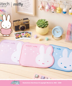 Alternative view of anitech | miffy แผ่นรองเมาส์ MF-MP014-PU ความหนา : 2 มม. ขนาด : 27x22 มม. วัสดุ : แผ่นยาง + ผ้า ฐานเป็นยางกันลื่น