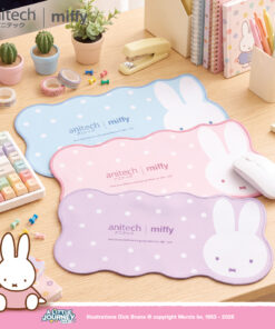 Alternative view of anitech | miffy แผ่นรองโต๊ะ MF-MP015-PU ขนาด : 800x400 มม.  วัสดุ : แผ่นยาง + ผ้า ฐานเป็นยางกันลื่น