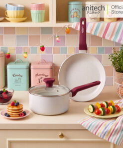 Alternative view of Anitech ชุดเครื่องครัว 2 ชิ้น รุ่น CW-SET02 กระทะก้นตื้นและหม้อด้าม เคลือบ non-stick 2 ชั้น อาหารไม่ติดทำความสะอาดง่าย