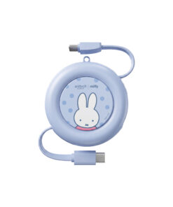 Anitech X Miffy สายชาร์จ USB-C แบบม้วนเก็บได้ รุ่น MF-C003-BL รองรับชาร์จเร็วสูงสุด 240W สายยาว 1 เมตร