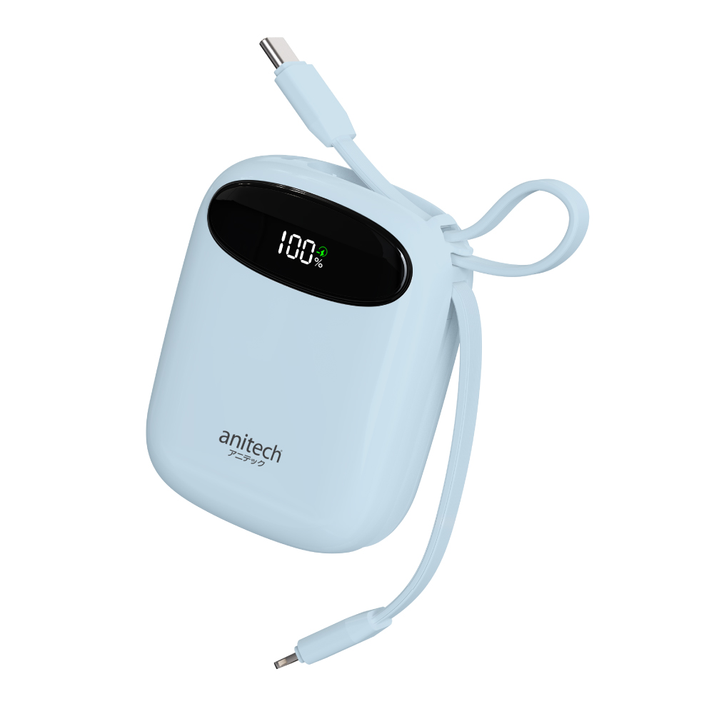 Anitech แบตสำรอง รุ่น PB10-A-BL ความจุ 10000mAh หน้าจอดิจิทัลแสดงระดับแบตเตอรี่ - Image 2