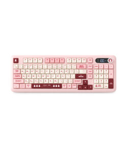 anitech | miffy คีย์บอร์ดไร้สาย MF-P506-PI หน้าจอแสดงผลสถานะการเชื่อมต่อและแบตเตอรี่ รองรับการเชื่อมต่อ 3 รูปแบบ