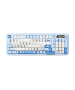 anitech | miffy คีย์บอร์ดไร้สาย MF-P506-BL หน้าจอแสดงผลสถานะการเชื่อมต่อและแบตเตอรี่ รองรับการเชื่อมต่อ 3 รูปแบบ