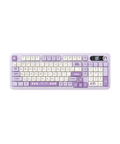 anitech | miffy คีย์บอร์ดไร้สาย MF-P506-PU หน้าจอแสดงผลสถานะการเชื่อมต่อและแบตเตอรี่ รองรับการเชื่อมต่อ 3 รูปแบบ