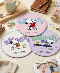 Alternative view of AnitechXSnoopy แผ่นรองเมาส์ SNP-MP016-PU ฐานเป็นยางกันลื่น